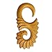 Produktbild Piercing Holz Jack fruit wood Abstrakt S-Form Ohrstecker Expander handgeschnitzt Ohr Dehner |Tribal ocker gelb Damen Herren Flesh Lobe Plug Tunnel Ohrring Ohrhänger Hook Dehnspirale Dehnschnecke 3mm