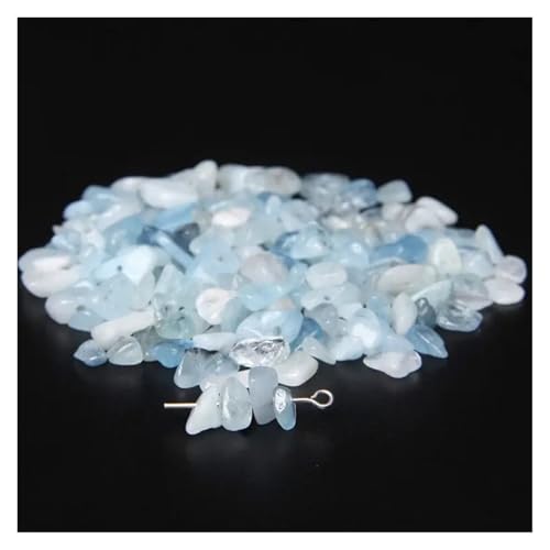 Perles de gravier turquoise et quartz pour fabrication de bijoux - Cordon irrégulier 80cm
