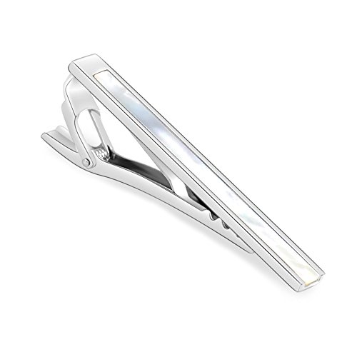 Merit Ocean Rulers Tie Clip Navy Blue Silver Tie Bar Clip For Men 2.15 Inch #TOP12