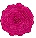 Eva's Flower Garden Decorative Throw Pillow. 13 Inch Round. (Fuchsia, One Size)