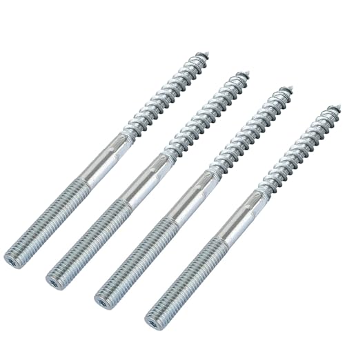 10 Stück Stockschrauben M10 M10 x 200mm Schraubstifte Kohlenstoffstahl Doppelkopfschrauben Torx Holzschrauben Doppelgewindeschrauben für Rohrschellenbefestigung und Möbelmontage