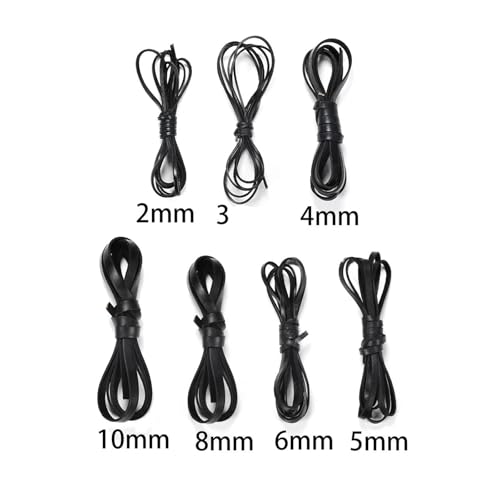 Lanière cuir cordon plat de vache véritable 2m pour vos bijoux - 4