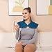 Ambershine 19''x24'' Weighted Neck & Shoulder Heating Pad, 2.5lbs with 12 Temperature Settings& 4 Auto-Off Timers, Pain Relief for Neck/Shoulder/Back, Christmas Gifts for Women Men Mom Dad (Gray&Blue)