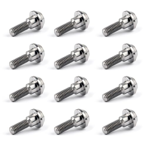 Frezon 12PCS M6x20mm Titanium Disc Brake Rotor Bolts Fit for Yamaha FZ600 2004-2005/FZ1000 2001-2005/FJR1300 2003-05,R1 1198-2009/R6 1999-2008 Front,R1 1998-2003/R6 1999-2000 Rear