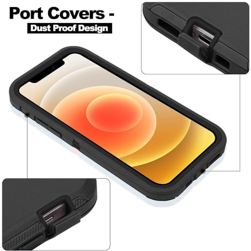 Coque iPhone 14 Pro Max antichoc 3 en 1 en PC et TPU Noir Vert