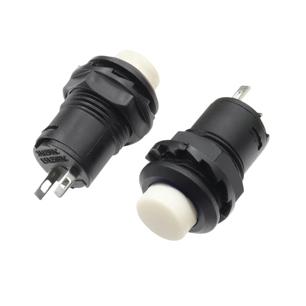 IDGTTLDF 1PC WHITE Momentary Pushbutton Switches DS427 12mm OFF- ON Push Button Switch 3A /125VAC 1.5A/250VAC DS-427