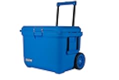 Pro Heavy-Duty 55qt Wheeled Ultra-Light Premium Hard Cooler, Extra-Thick Insulation Keeps Ice up to 5 Days, 92-Can Capacity, Heavy-Duty Wheels