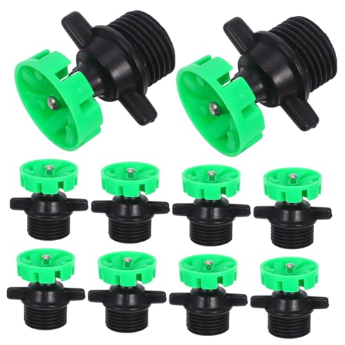 Holibanna 10pcs Automatic Rotating Sprinkler Heads 360° Garden Sprinklers Micro Nozzles for Even Watering