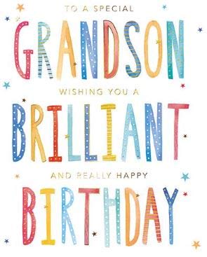 Birthday Card, Great Grandson Rocket and Stars, text foiled in