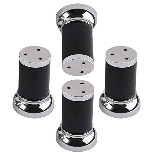 4 Piezas Pieds de soporte Meubles,Patas De Sofá De Aleación De Aluminio,Piernas De Armario Parte superior e inferior regulables en altura,Patas De Mesa Centro,Armario De Baño,arena negra (12cm)