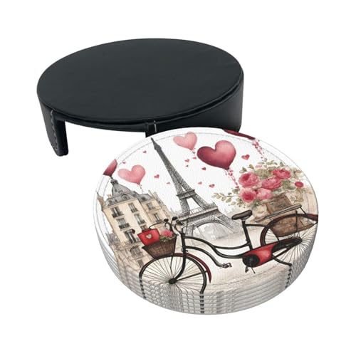 Dessous de verre Love Paris pour apéritif et décoration de table