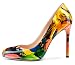 Imagen de Castamere Zapatos de Tacón Mujer Moda Punta Redonda Tacón de Aguja 10CM High Heels Charol Zapatos EU 42
