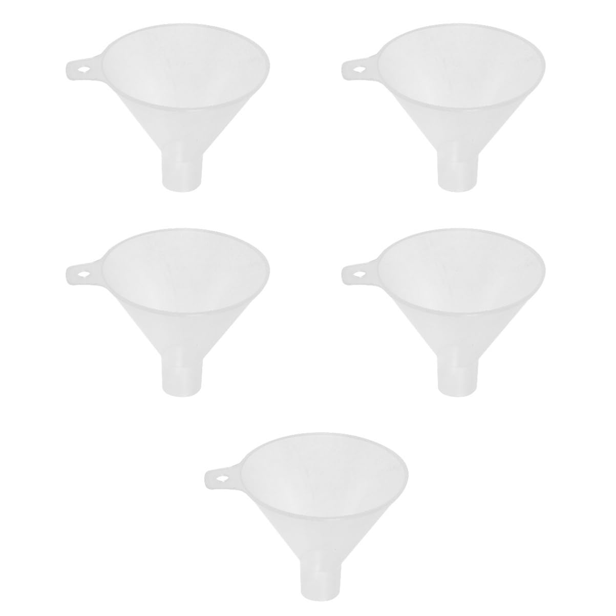 Gatuida 5pcs Laboratory Funnel for Powder Reagents Design for Efficient Lab Use Scale Reagent Addition and Easy to Clean