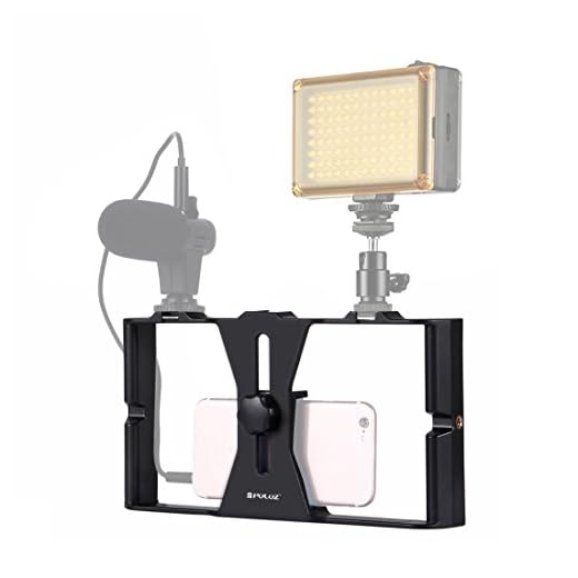 PULUZ Suporte estabilizador de alça para gravação de filme, para smartphone, transmissão ao vivo para iPhone, Galaxy, Huawei, Xiaomi, HTC, LG, Google e outros smartphones (vermelho)