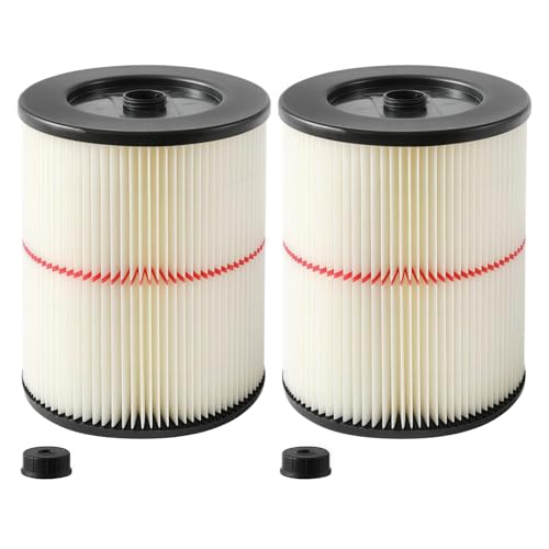 17816 Filter for Craftsman Shop Vac Filters 9-17816 Replacement for Craftsman Vacuum Filters Wet Dry Vac Filter fit 5/6/8/12/16 Gallon and Larger Vacuum Cleaner 2 Pack