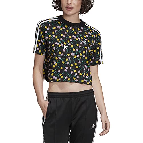 T-shirt court multicolore Adidas Originals pour femme en taille L