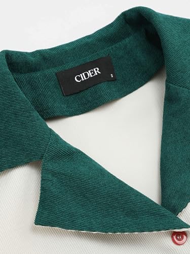 CIDER Patchwork Collar Short Sleeve Crop Blouse3