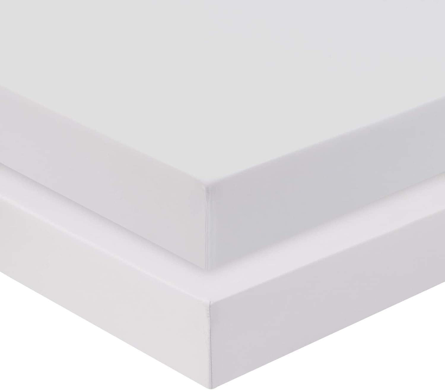 PHF Soft Mini Crib Sheets Set, 2 Pack Silky Comfy Pack N Play Sheets for Boys Girls, Universal Fit for Pack N Play, Playard and Mini Crib Mattresses, Light Grey & Light Grey