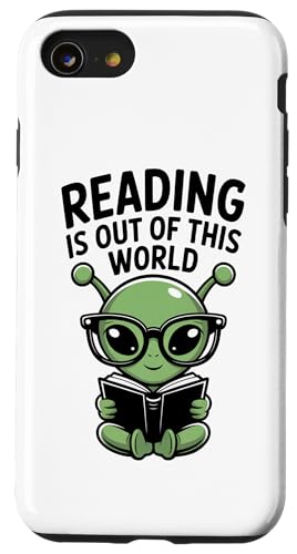 Custodia per iPhone SE (2020) / 7/8 Divertente alieno lettura libro amante spazio fantascienza topo di biblioteca