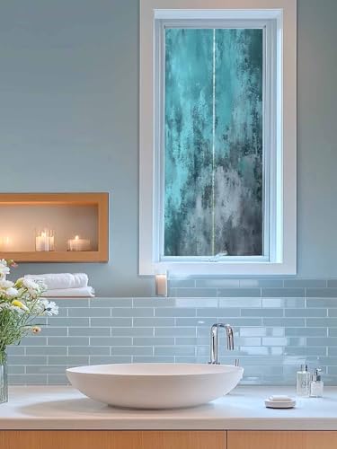 Vinilo Decorativo Para Ventana Azul Verde 17.7x39 pulg miniatura 5