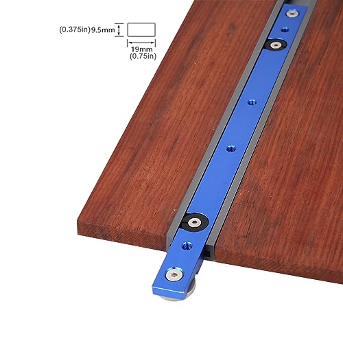 KETIPED Aluminium Alloy 450mm Miter Bar Clamping Tool Slider Table Saw Gauge Rod T-Slot Track Bar Rail for Router Tables and Woodworking,450mm(17.7in)-Blue by KETIPED - Used condition - Image 4