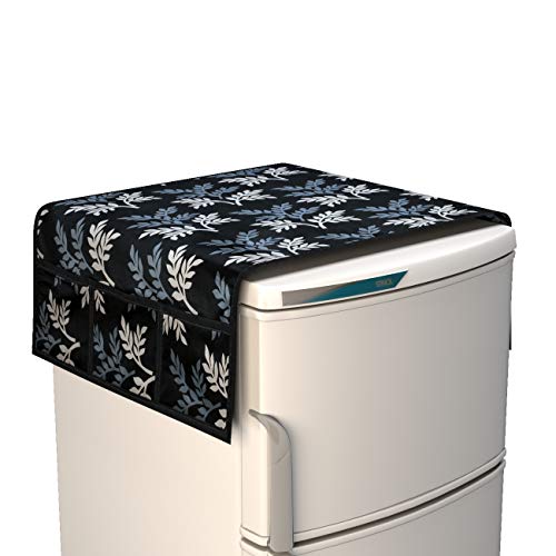 Image of Yellow Weaves Combo of Exclusive Decorative Fridge Top Cover, 2 Fridge Handle Covers + 4 Fridge Mats (7 Piece set)