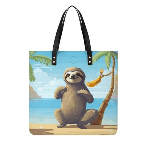 Sac fourre-tout léger et robuste grand sac à bandoulière en similicuir