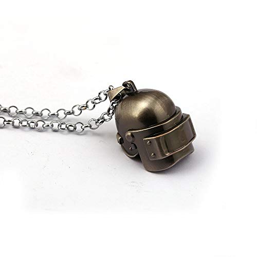 DTKJ Playerunknown'S Battlegrounds Halskette 3D Special-Forces Level 3 Helm Pubg Anhänger Mode Gliederkette Halsketten Spiel Schmuck