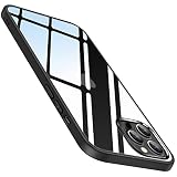 Amizee Kompatibel mit iPhone 12 Pro Max Hülle [Nie Vergilbung] Crystal Clear Schutzhülle Transparent Dünne Handyhülle iPhone 12 Pro Max Case (Schwarz)