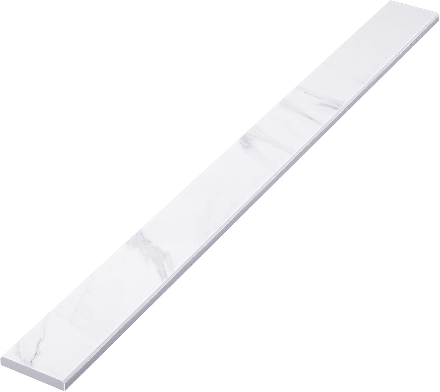 White Marble Threshold 4x48x5/8 Inch Marble Window Sill Shower Curb Top Tile Door Transition Bathroom Vanity Backsplash for Shower Pan System Jambs Fireplaces(Classic Style)
