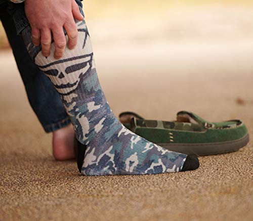 ARIAT Graphic Crew Socks, 2 Pairs Roughneck Grey/Green MEDIUM4