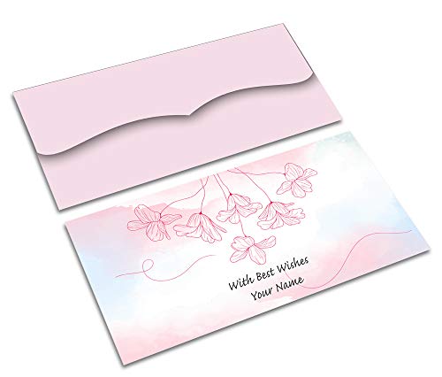 Image of Brown Cloud Customised Exclusive Shagun /Money /Gift Envelope /Cover /Lifafa for Gift /Festival with Personalized Text Message /Name /Photo (SERglr 023) (Pack of 20)