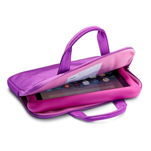 NuPro Zipper Sleeve for all versions of Fire Kids Tablet, Purple/Pink