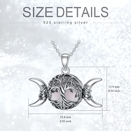 WINNICACA Tree of Life Necklace 925 Sterling Silver Family Celtic Tree Necklace Dainty Pendant Irish Jewelry Birthday Anniversary Christmas Gifts for Women Mom Wife Girlfriend4