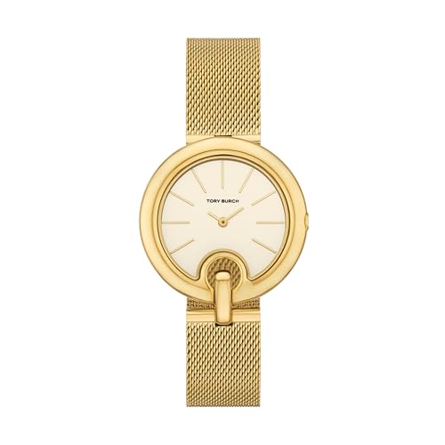Amazon.com: Tory Burch Women's Pierced Gold Stainless Steel Mesh