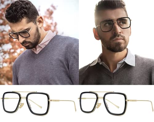 Image of ARICKS Tony Stark Style Blue Light Blocking Glasses for Men Women, Iron Man and Spider-Man Computer Gaming Glasses by Computer /Tablet /Laptop /Mobile