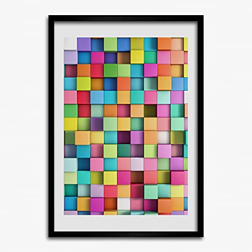 Cadre en bois moderne 50x70 cm Tulup tableau d'art abstrait