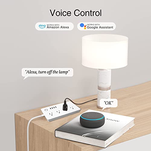 Smart Power Strip, Wifi Surge Protector Compatible With Alexa & Google Home, Smart Plug With 4 Usb Ports & 4 Ac Outlets, Voice And Remote Control & Timer Schedule, 5Ft Extension Cord #TOP7