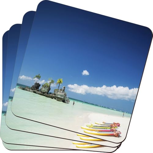 Island Gifting - Image of White Beach and Christian Shrine and paddle Boats in Phillipines - 3.5...