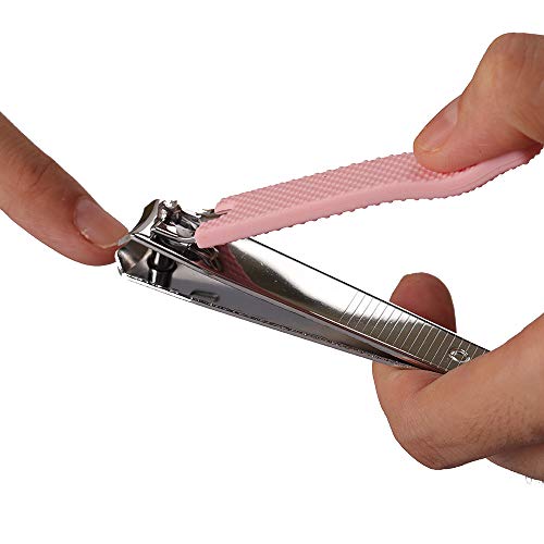 Rocutus 2Pcs/Set Nail Clippers Set Portable Nail Scissors Toenail Clippers Nail Clippers,Adult Pedicure Nail Clippers,Fingernail Clippers Household Foot Manicure Scissors Manicure Tools (Pink) #TOP6
