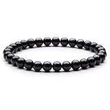 🎄 Angenehm zu tragen 🎄 Wir wählen jeden Naturstein sorgfältig aus. Nach einer Reihe von Sieben, Schleifen und Polieren entsteht ein einzigartiges Edelsteinarmband. Perlen werden poliert um ihre Oberfläche leichter und glatter zu machen. ▶Dank der überlegenen elastischen Lycra Schnüre können diese 6 mm Perlenarmbänder für den größten Teil des Handgelenkumfangs (15,5 bis 18,5 cm) getragen werden.