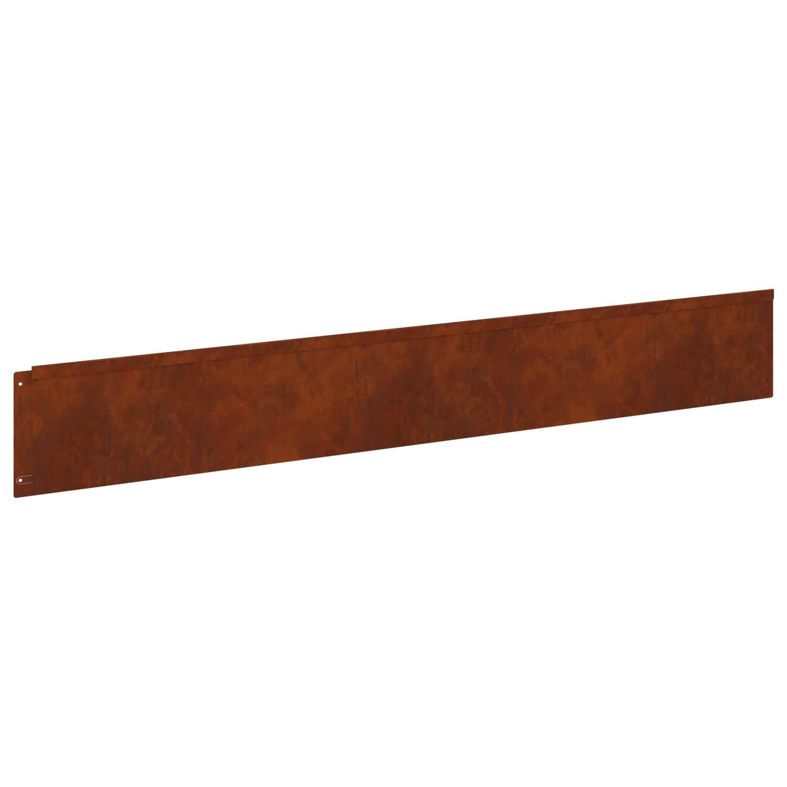 Lot de 10 bordures de pelouse en acier inoxydable - 100 x 15 cm - Résistantes aux intempéries - Flexibles - Pour délimitation de jardin - Bordure de parterre et bordure de parterres - Avec