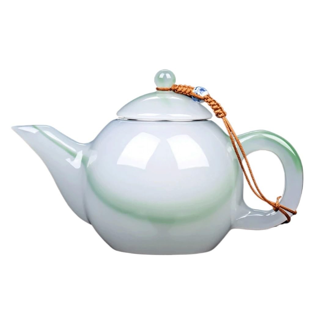 Théière en Porcelaine de Jade haut de gamme pour service à thé Kung Fu grand format