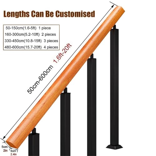 Poste de barandilla de escalera para balcones interiores con husillo de 105cm 3