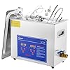 VEVOR Nettoyeur A Ultrasons 6L,Ultrasonic Cleaner Professionnel 180W 220V,Nettoyeur Digital Affichage Ultrasonique chauffage à 80 Degrés pour les bijoux,les lab,les équipements dentaires, industriels