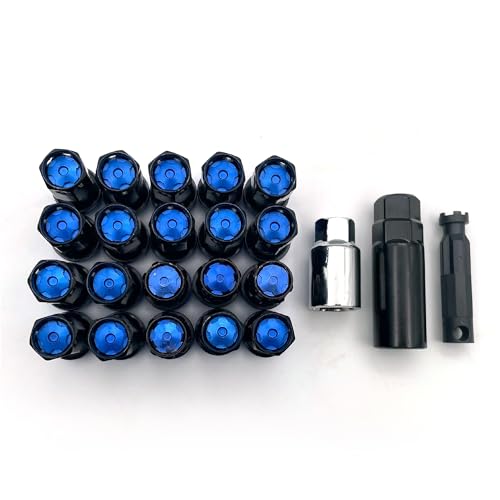 Image of M12x1.5 Anti-Theft Wheel Stud Nuts, 20PCS Smooth Cone Seat Closed Wheel Nuts 11 /16'' Hexagonal Rustproof Nuts