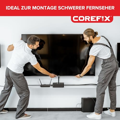 6 x 100mm TV Wall Fixings With Drill Bit Included - Plasterboard Over Blockwork Wall Plugs And Screws For Hanging Wall Mounted TVs - Reinforced Steel Core Holds 150kg on 6 Fixings