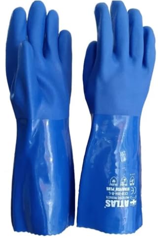 Patel Enterprise Atlas Protective Products Starfish Plus (full-arm), cotton interlock-lined PVC hand gloves, Size: 14 inch (36cm) Pack Of 1 pair-image-22