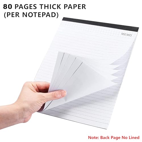 Marte Vanci A4 liniertes Papier, Nachfüllblöcke, Schreibnotizblock, Notizblock, Notizblock, 8 mm, liniert, nachfüllbar, für Klemmbrett, Konferenzmappe, 40 Blatt pro Packung, Memo-Papier für Schule