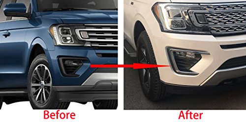 Beautost Fit For 2018 2019 2020 Ford Expedition Chrome Front Fog Light Lamp Bezel Cover Trims